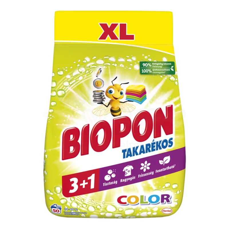 Biopon Takarékos 3 kg Color mosópor (50 mosás) Kép