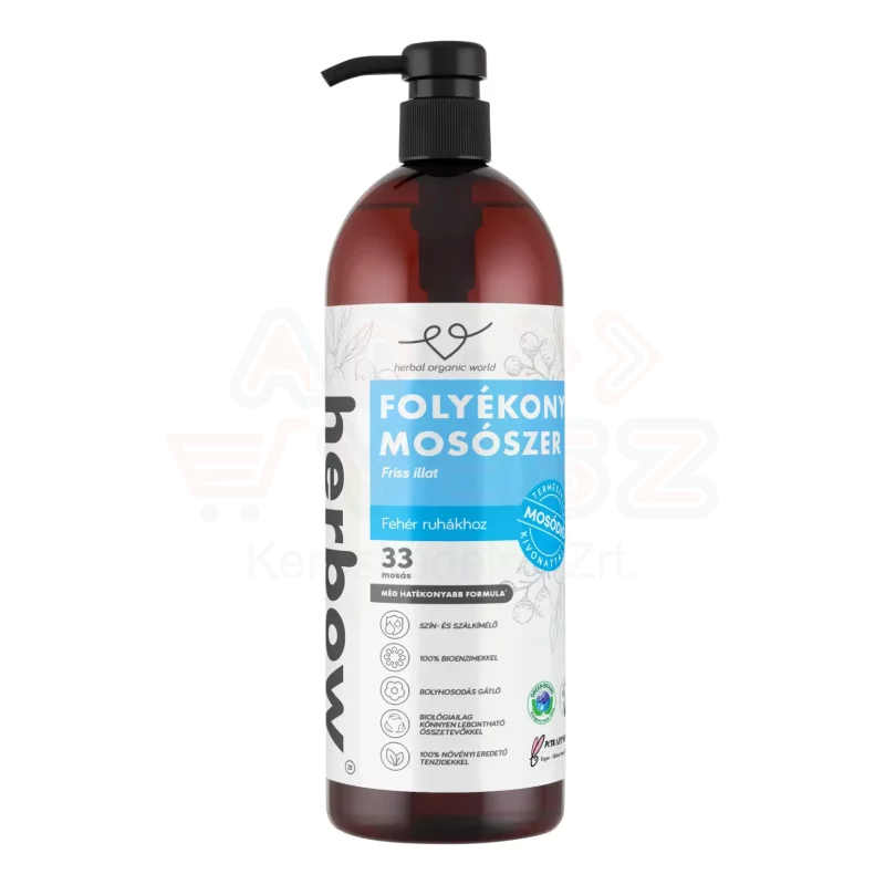 Herbow Folyékony mosószer 1000 ml Fehér ruhákhoz Fairy white Kép