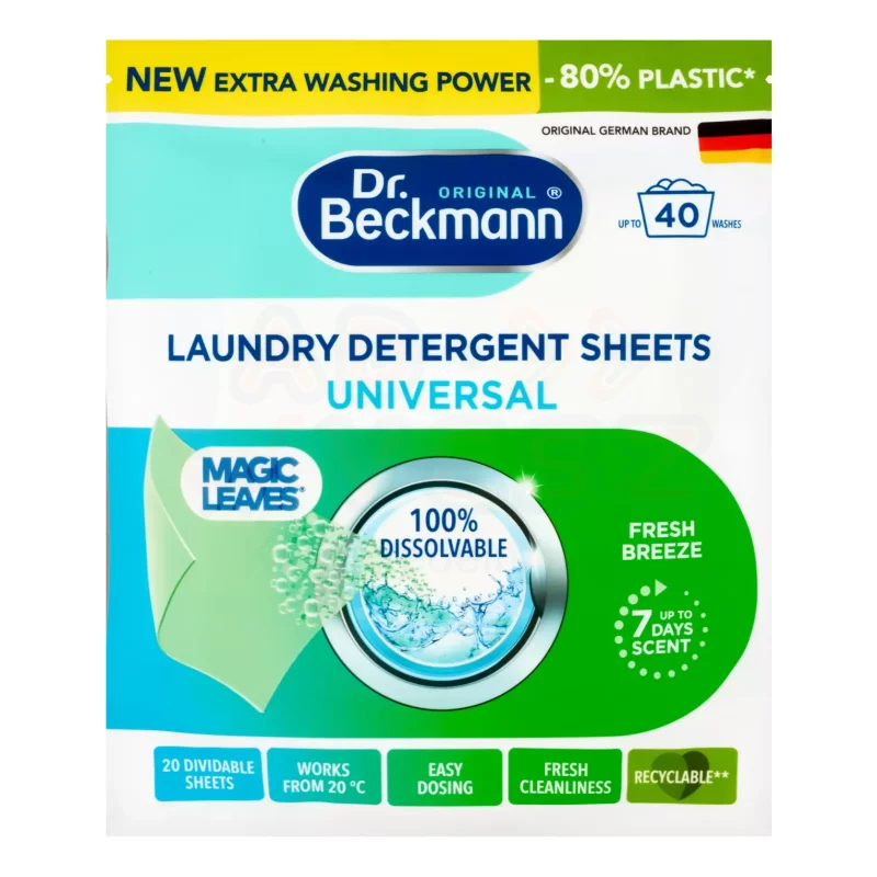 Dr. Beckmann Magic Leaves mosókendő Universal M 20 db Kép