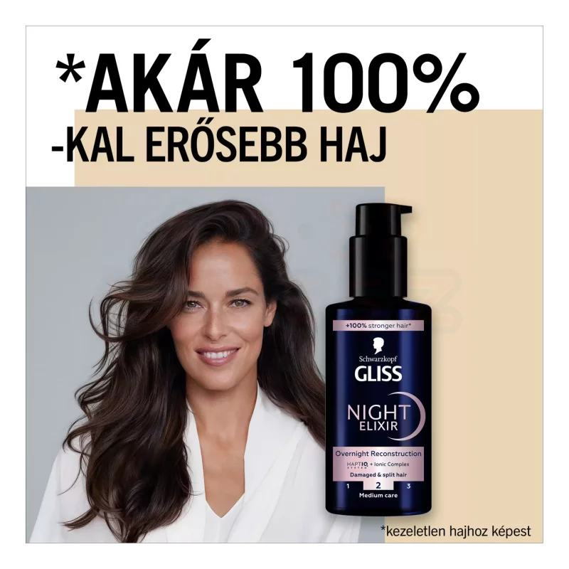 Gliss éjszakai hajpakolás 100 ml Sérült és töredezett hajra 2 Kép