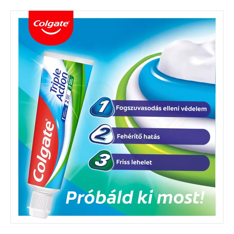 COLGATE fogkrém Triple action 75 ml Kép