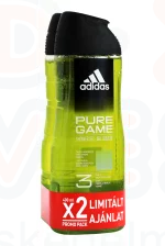 ADIDAS Férfi Tusfürdő DUO 2x400 ml Pure Game Kép