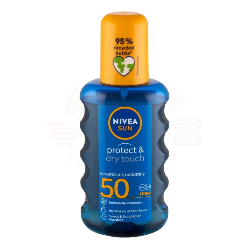 NIVEA SUN FF50 Protect & Dry Touch Napozó Spray 200 ml Kép