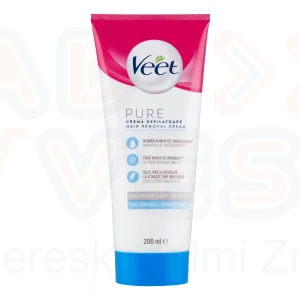 Veet Pure szőrtelenítő krém Lábra és Testre - Érzékeny bőrre 200 ml