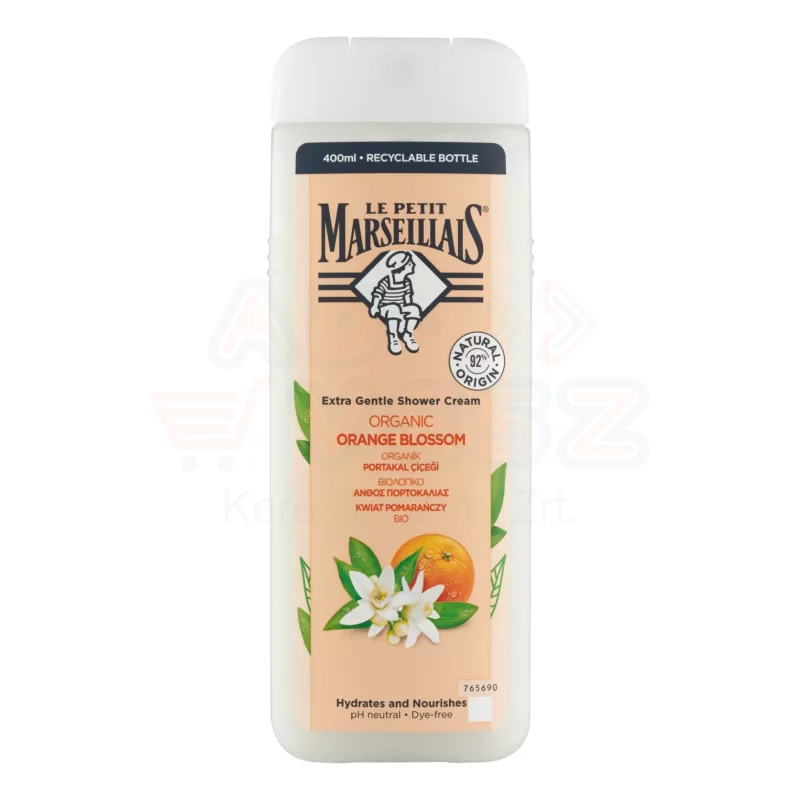 Le Petit Marseillais krémtusfürdő 400 ml Organikus narancsvirág Kép