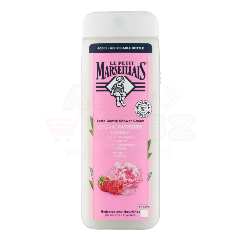 Le Petit Marseillais krémtusfürdő 400 ml Málna & bazsarózsa Kép