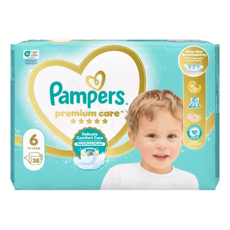Pampers Premium Care pelenka 6méret 38 db Kép