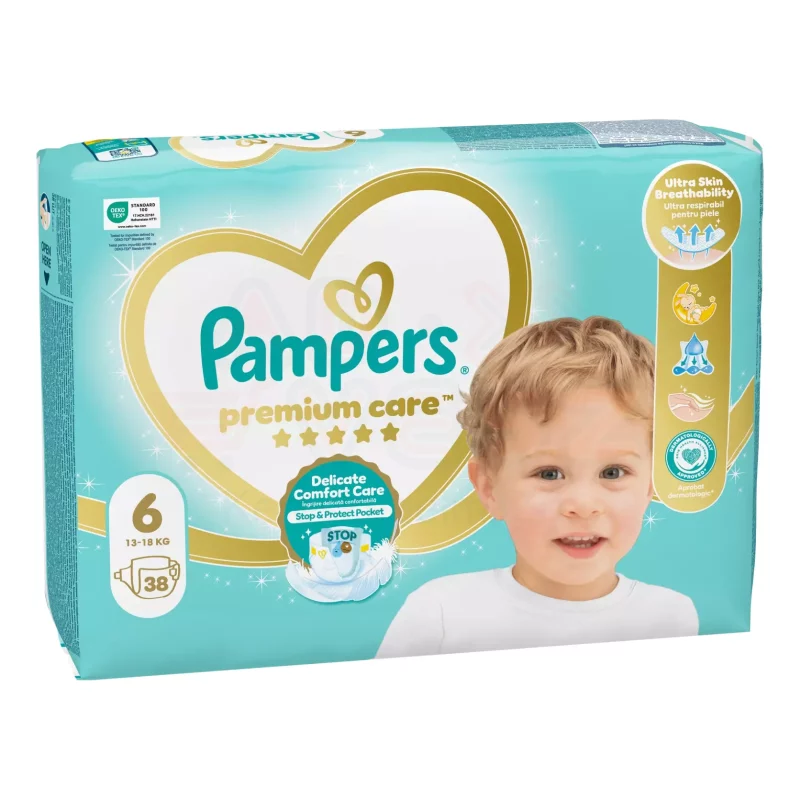 Pampers Premium Care pelenka 6méret 38 db Kép