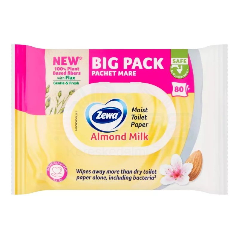 Zewa nedves toalettpapír Big Pack 80 db Almond Milk Kép