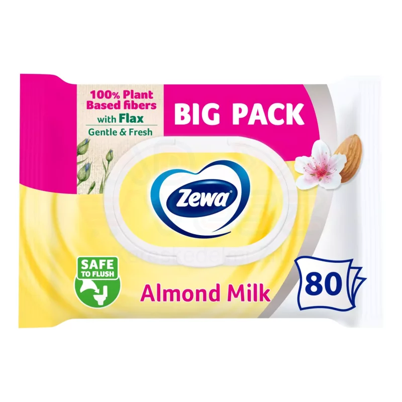 Zewa nedves toalettpapír Big Pack 80 db Almond Milk Kép