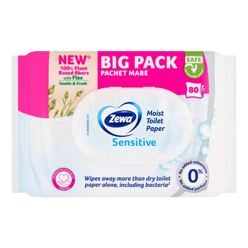 Zewa nedves toalettpapír Big Pack 80 db Sensitive Kép
