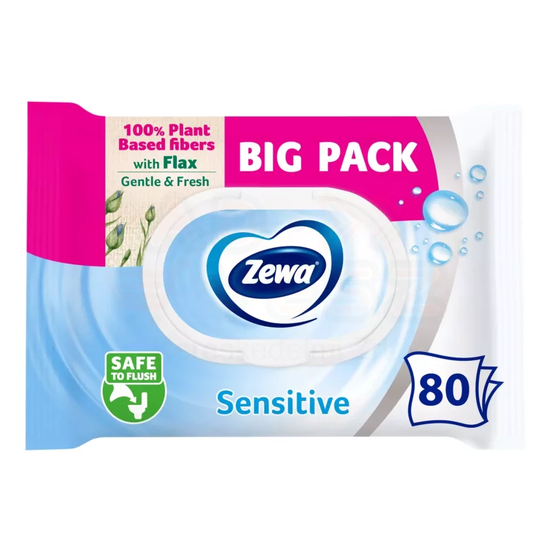 Zewa nedves toalettpapír Big Pack 80 db Sensitive Kép