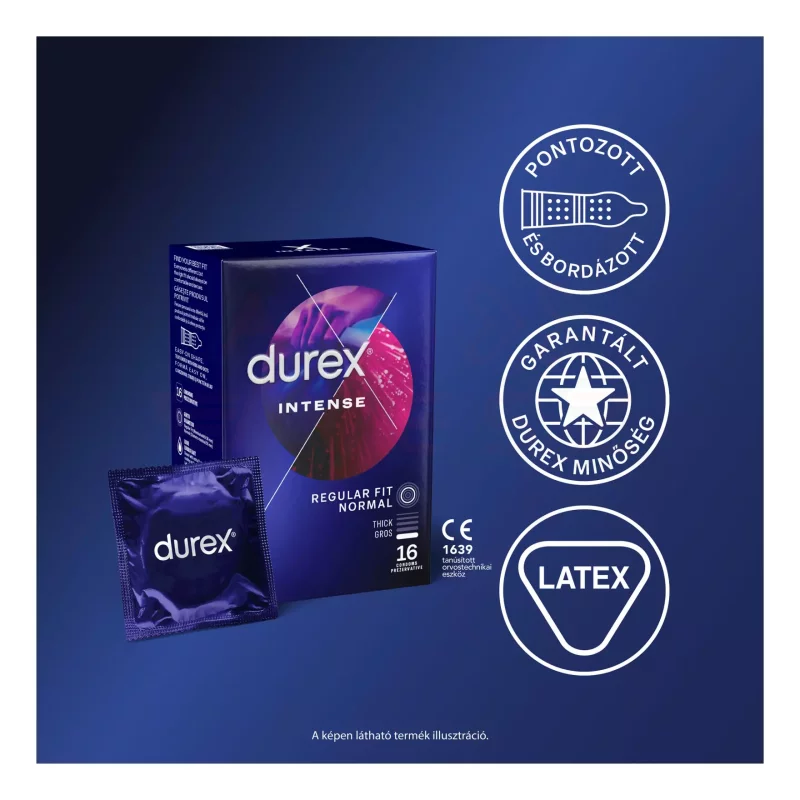 DUREX Óvszer Intense Orgasmic 16 db Kép