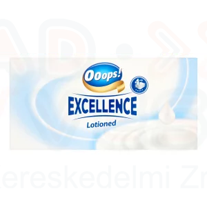 Ooops! Excellence dobozos papírzsebkendő 4 rétegű 80 db Lotioned