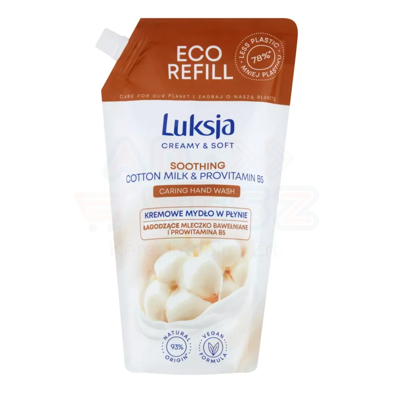 Luksja folyékony szappanutántöltő 900 ml Cotton Milk Kép