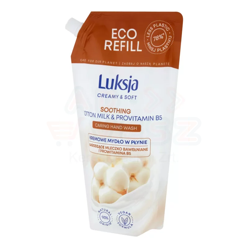 Luksja folyékony szappanutántöltő 900 ml Cotton Milk Kép