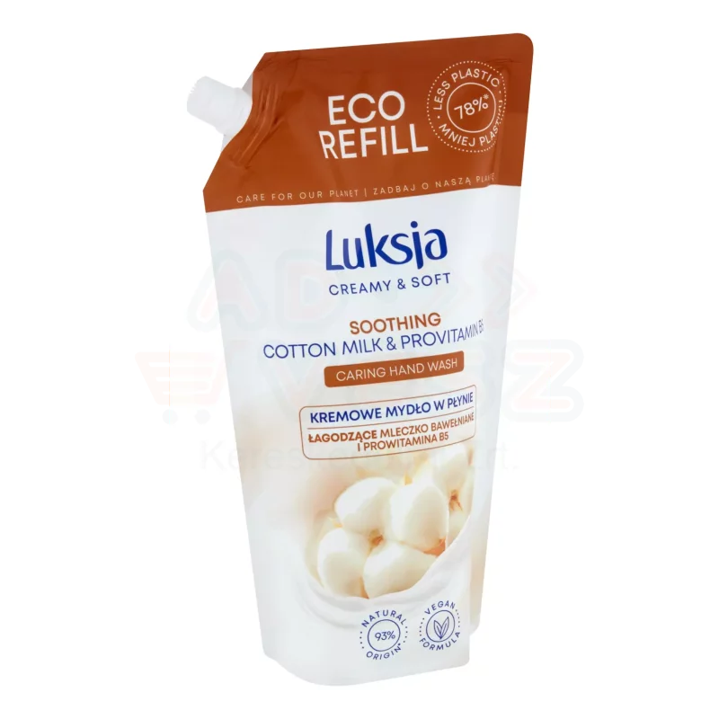 Luksja folyékony szappanutántöltő 900 ml Cotton Milk Kép