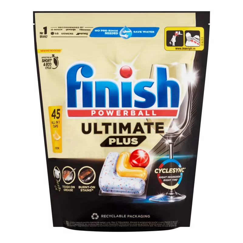 Finish Allin1 Ultimate Plus Tabletta 45 db Lemon Kép