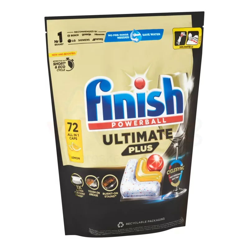 Finish Allin1 Ultimate Plus Tabletta 72 db Lemon Kép