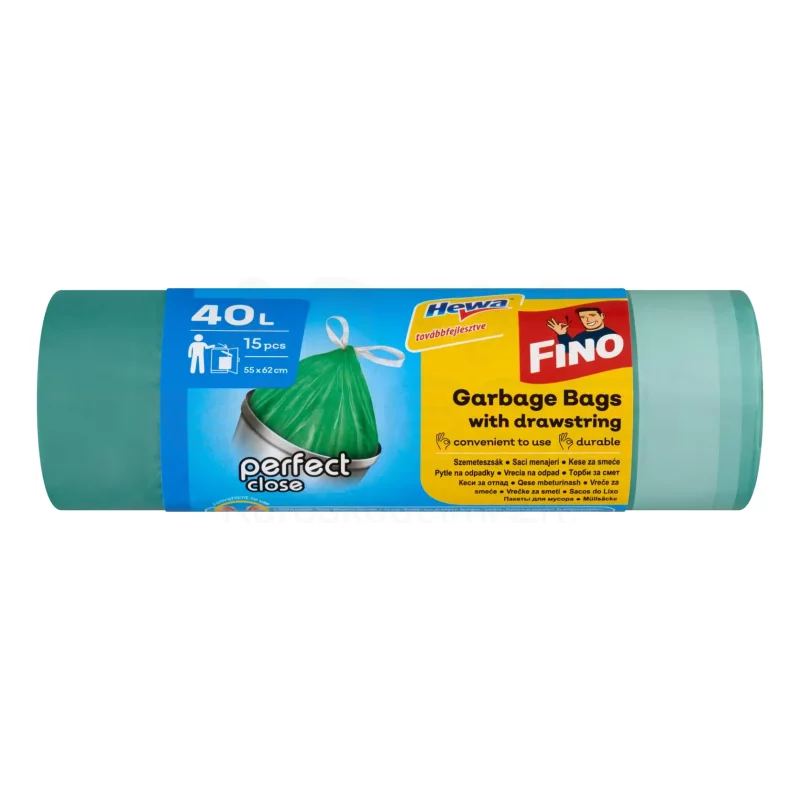 FINO Perfect Close Szemeteszsák önzáró szalagos 40 L/ 15 db Kép