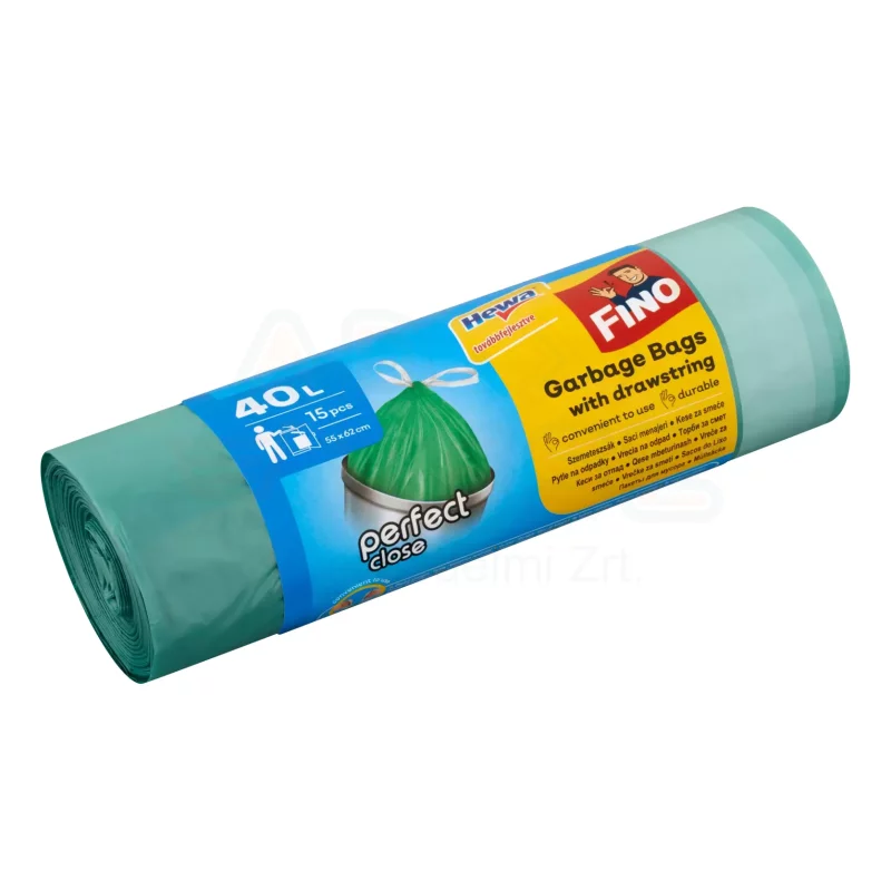 FINO Perfect Close Szemeteszsák önzáró szalagos 40 L/ 15 db Kép