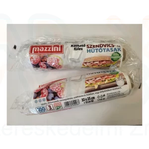 MAZZINI Köthető füles uzsonnás tasak 32x25 cm, 100db/roll