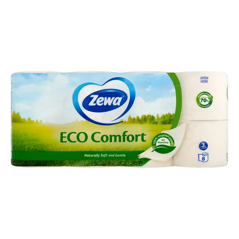 Zewa Eco Comfort toalettpapír 3 rétegű 8 tekercs Kép