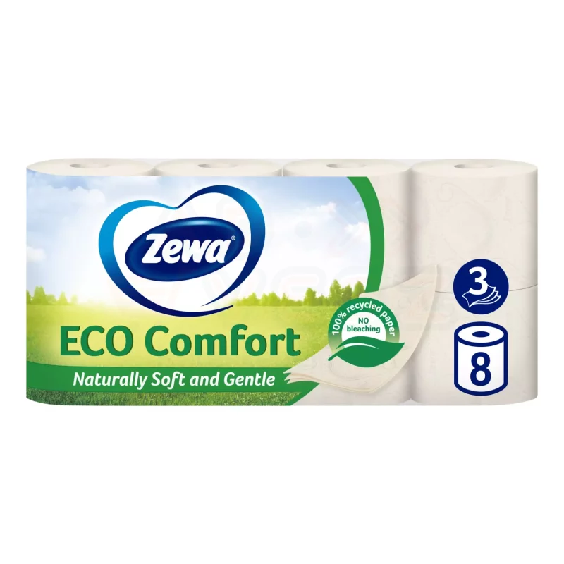 Zewa Eco Comfort toalettpapír 3 rétegű 8 tekercs Kép