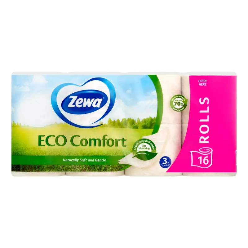 Zewa Eco Comfort toalettpapír 3 rétegű 16 tekercs Kép
