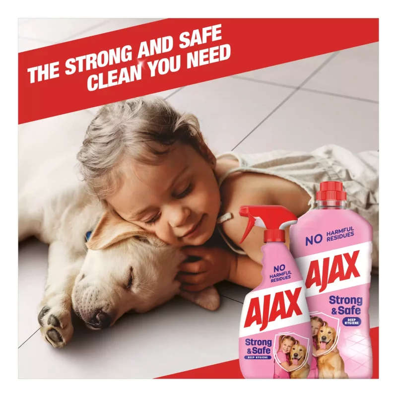 AJAX Strong&Safe antibakteriális általános tisztítószer 1 l Kép