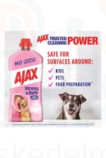 AJAX Strong&Safe antibakteriális általános tisztítószer 1 l Kép