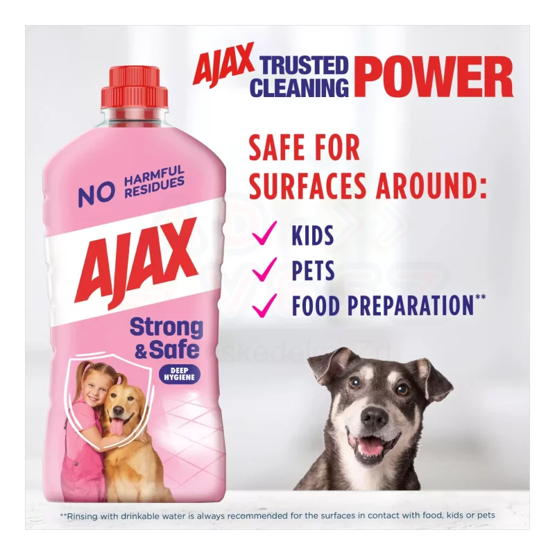 AJAX Strong&Safe antibakteriális általános tisztítószer 1 l Kép