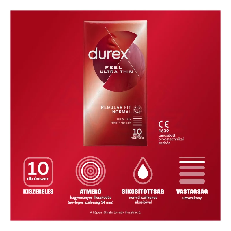 DUREX Óvszer Feel Ultrathin 10 db Kép