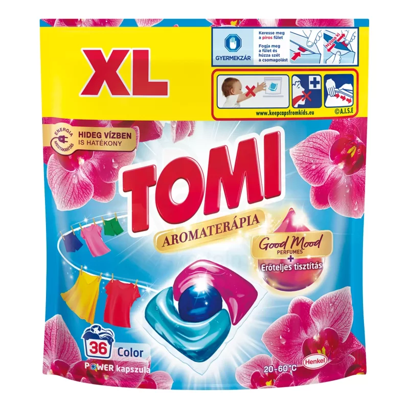 Tomi Power Caps mosókapszula 36 db Aromaterápia Orchidea & makadámia Kép