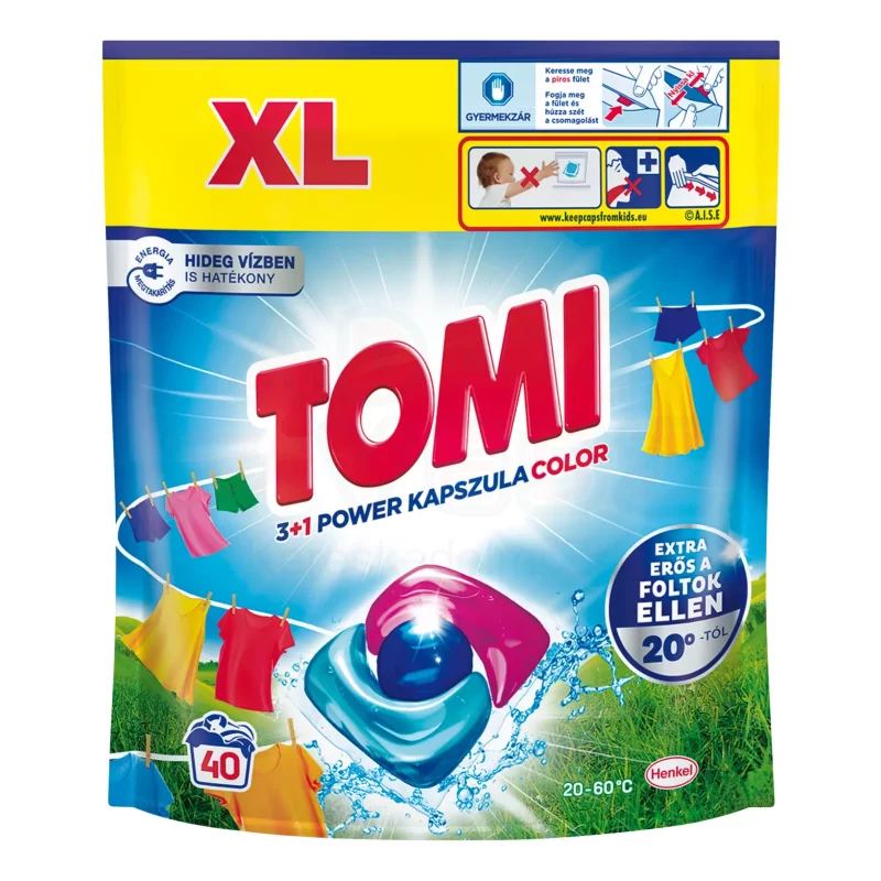 Tomi Power Caps mosókapszula 40 db Color Kép
