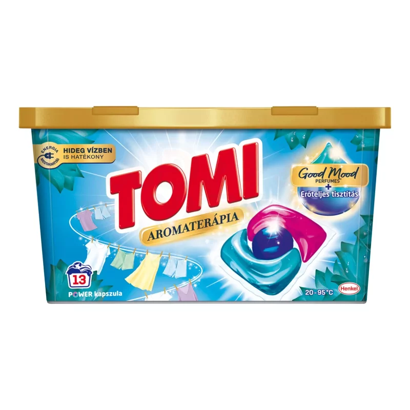 Tomi Power Caps mosókapszula 13 db Aromaterápia Lótusz és Mandula Kép
