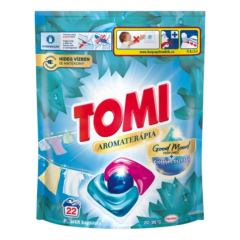 Tomi Power Caps mosókapszula 22 db Aromaterápia Lótusz & mandula Kép
