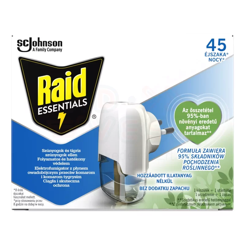 Raid® Essential Elektromos párologtató készülék 45 éjszakás Kép