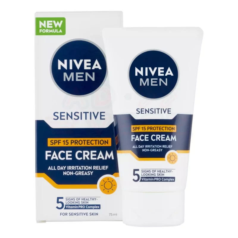 NIVEA MEN hidratáló arckrém 75 ml Sensitive SPF15 Kép