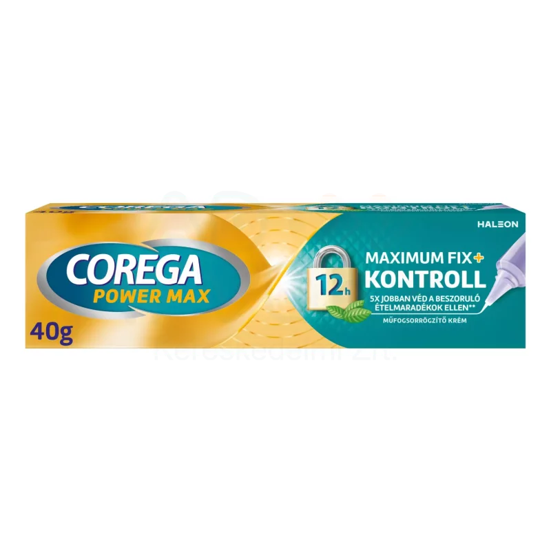 Corega Maximum Fix+Kontroll Mentolos műfogsorrögzítő krém 40 g Kép