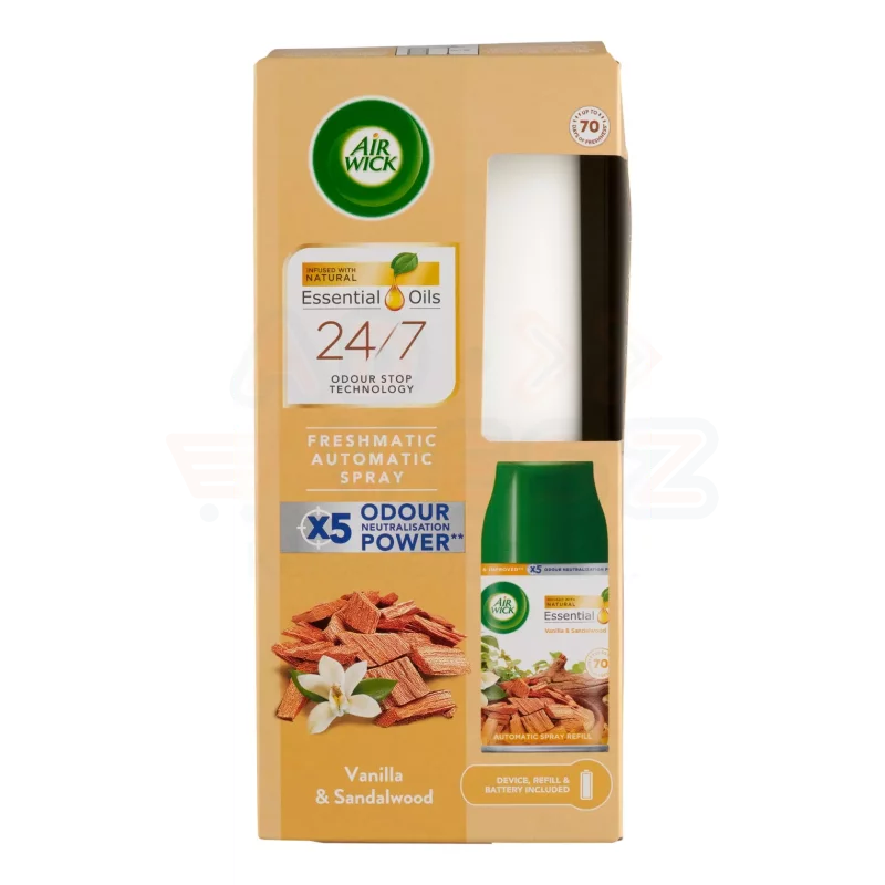 AirWick Freshmatic légfrissítő készülék utántöltővel 250 ml Vanília és szantálfa Kép