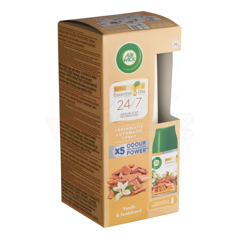 AirWick Freshmatic légfrissítő készülék utántöltővel 250 ml Vanília és szantálfa Kép