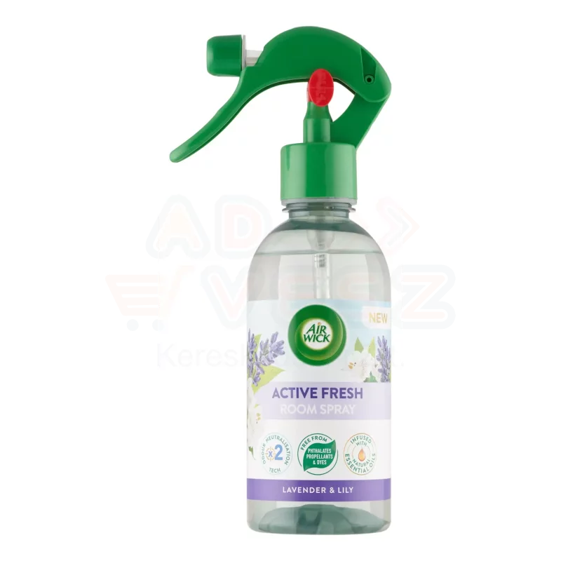 Airwick Active Fresh légfrissítő spray 237 ml Friss levendula & gyöngyvirág Kép