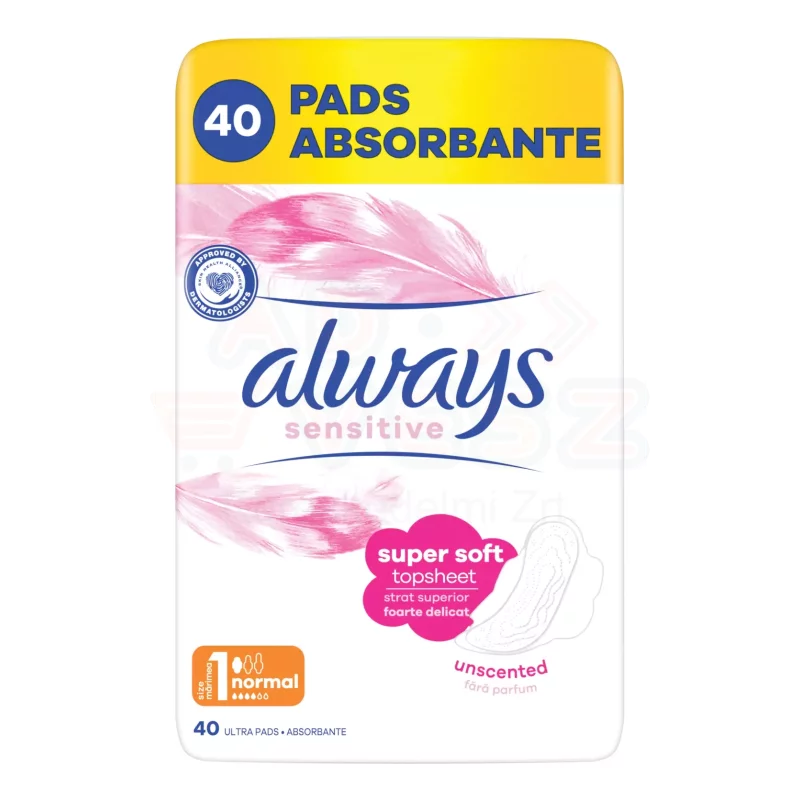 Always egészségügyi betét Ultra Sens Normal+ 40 db Kép