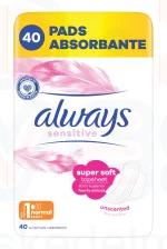 Always egészségügyi betét Ultra Sens Normal+ 40 db Kép
