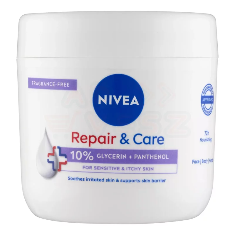 NIVEA testápoló krém 400 ml Repair&Care Érzékeny bőrre Kép