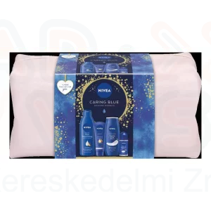 NIVEA Caring Blue ajándékcsomag (testápoló&kézkrém&krémtusfürdő&golyós dezodor) 2024