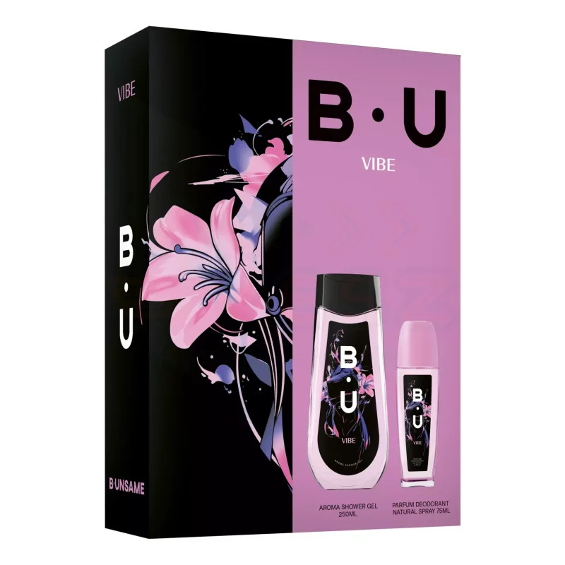 B.U. VIBE ajándékcsomag (parfüm spray+tusfürdő) 2025 Kép