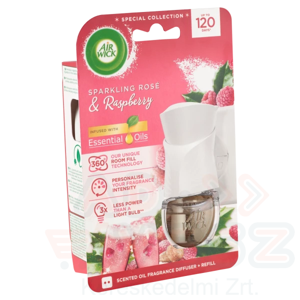 AirWick Elektromos Készülék Utántöltővel Rozé pezsgő és málna 19 ml Kép