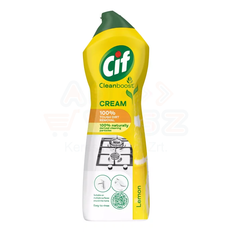 CIF Cleanboost súrolókrém 750 ml Lemon Kép